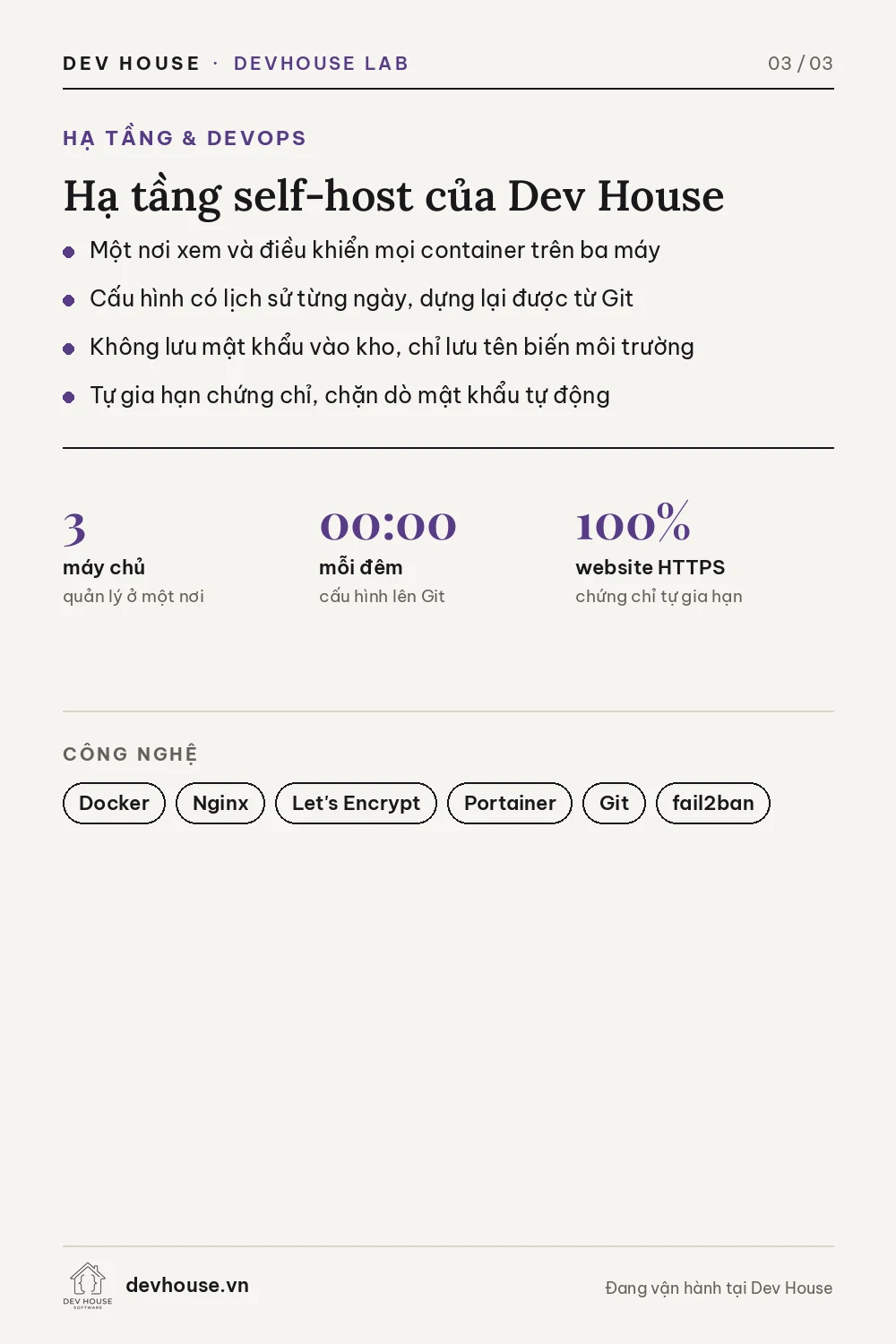 Hạ tầng self-host của Dev House – ảnh 3