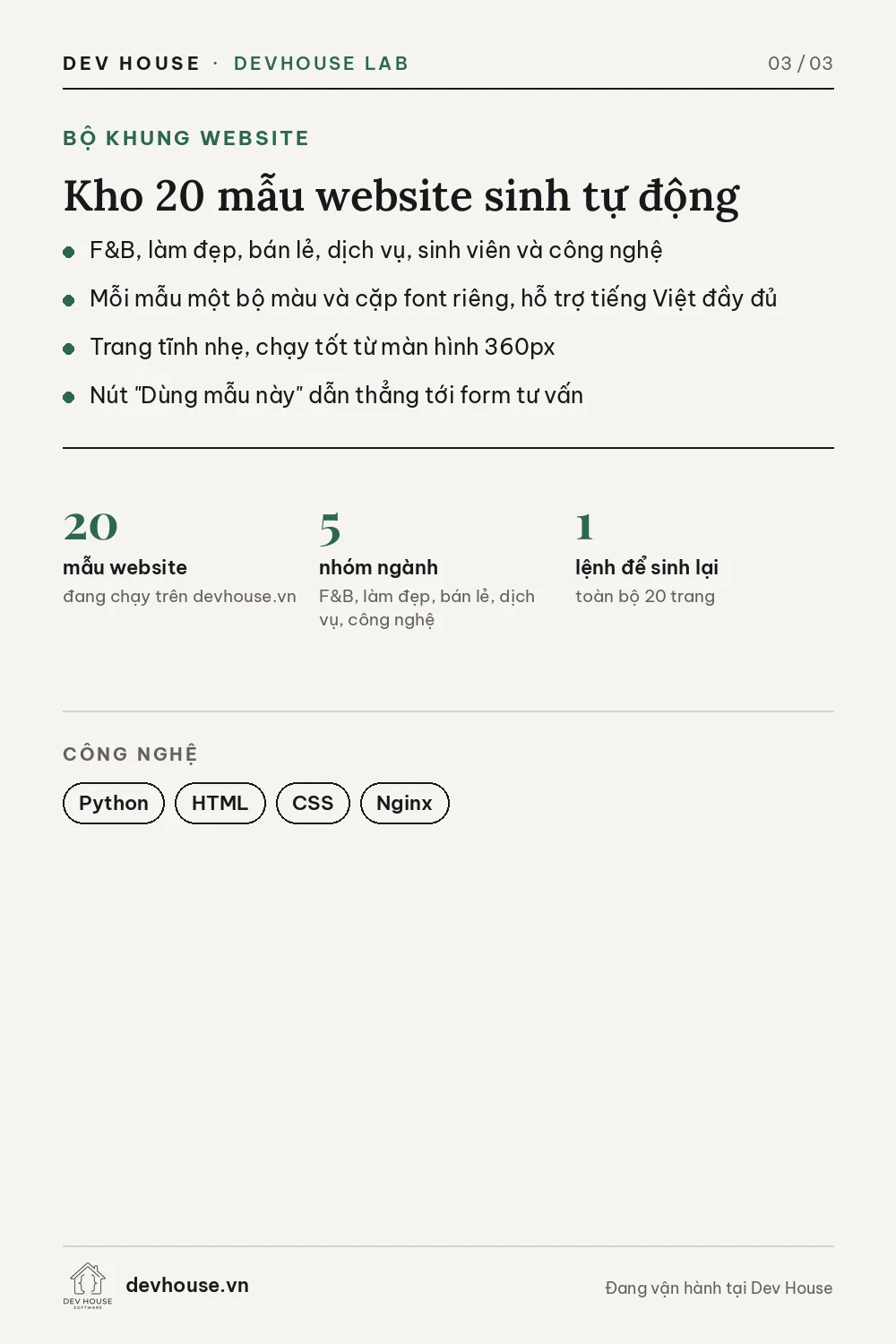 A generated library of 20 website templates – image 3