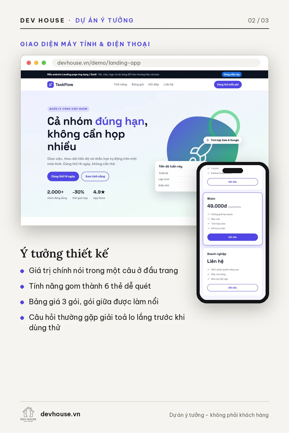 Landing page for a task management app – image 2