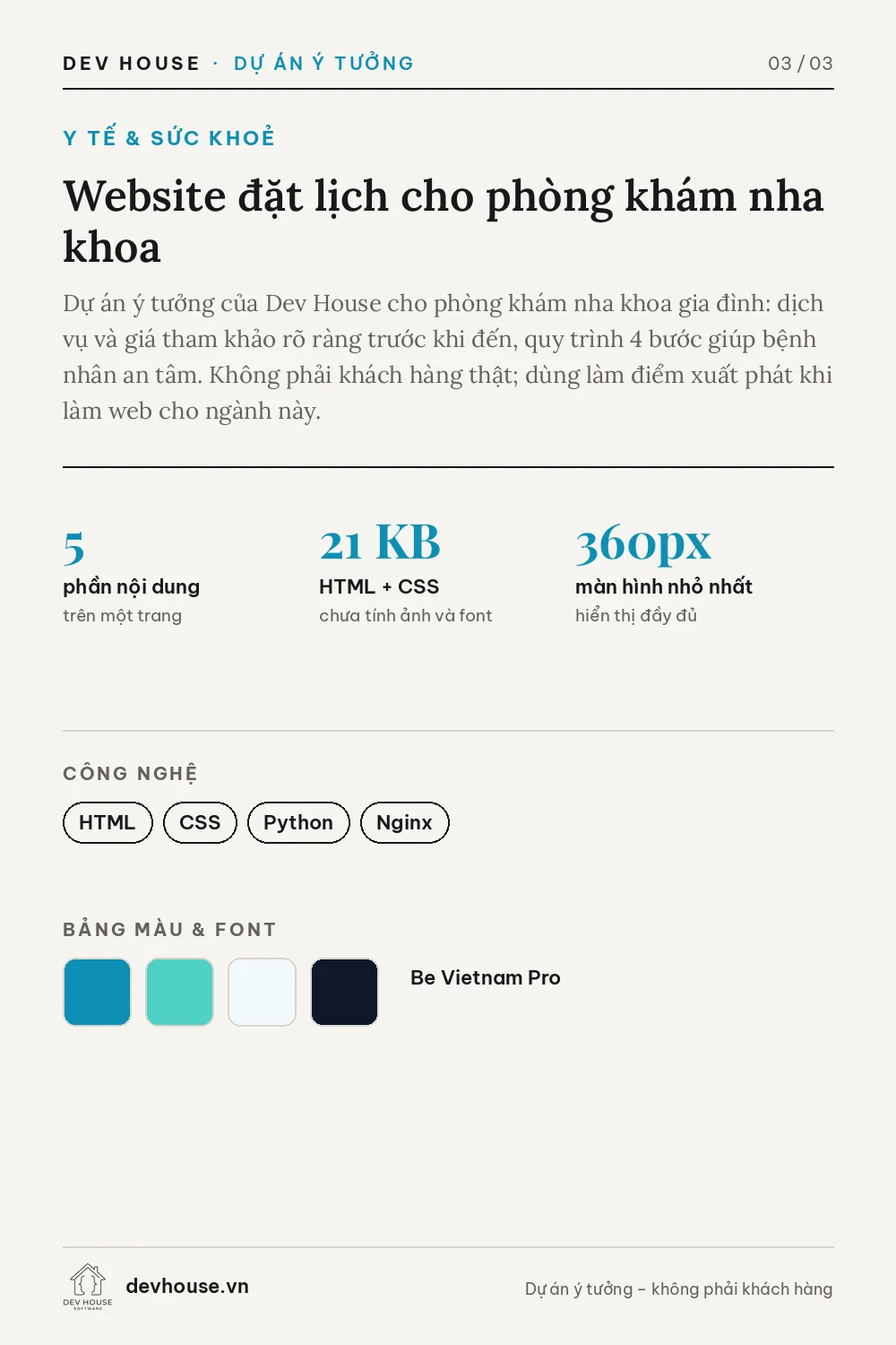 Appointment website for a dental clinic – image 3