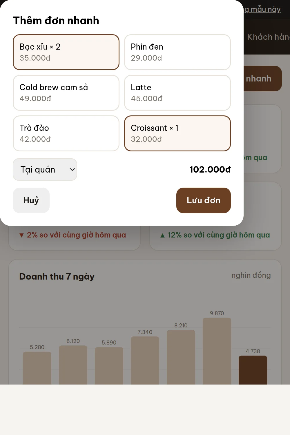 Quản lý bán hàng mini cho quán – ảnh 3