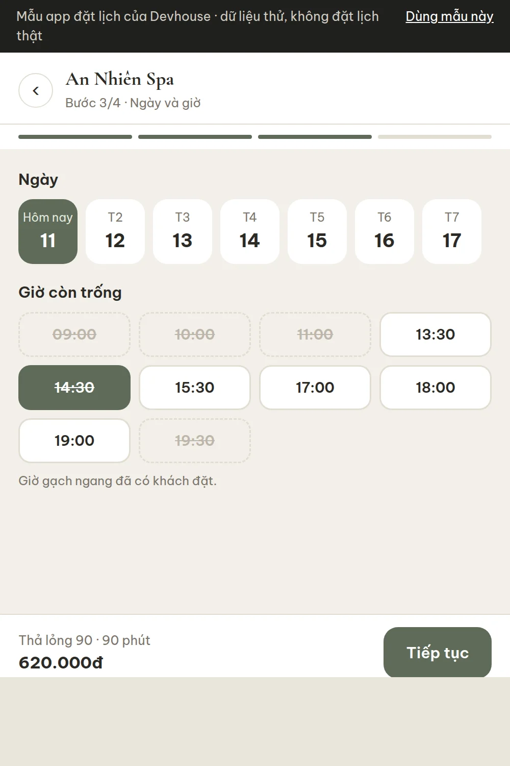 Booking app for a spa – image 2