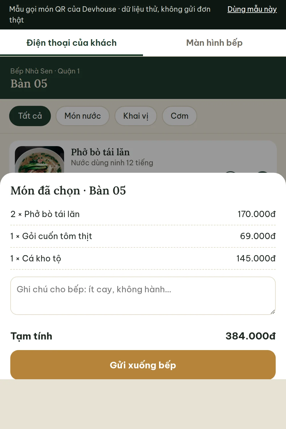 Gọi món QR tại bàn cho nhà hàng – ảnh 2