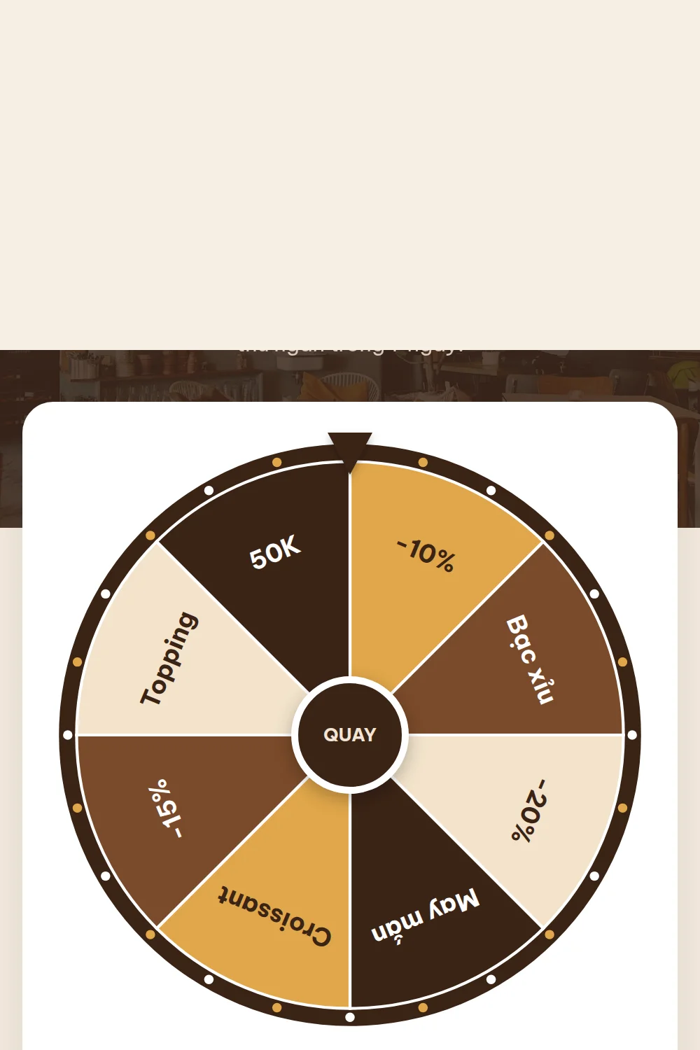 Lucky wheel for a coffee shop – image 2