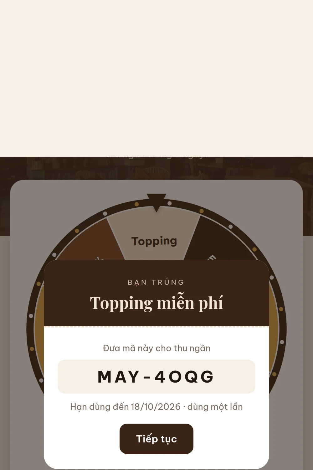 Lucky wheel for a coffee shop – image 3